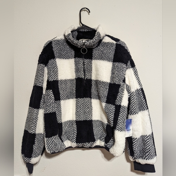 ABOUND Check Print Half Zip Pullover - Picture 3 of 13
